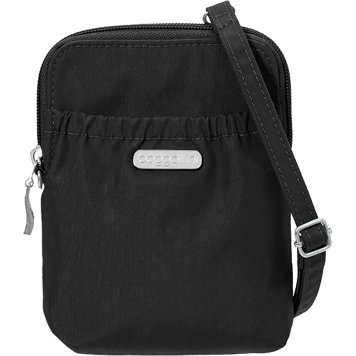 Women's Baggallini RFID Bryant Pouch Black/Sand Nylon