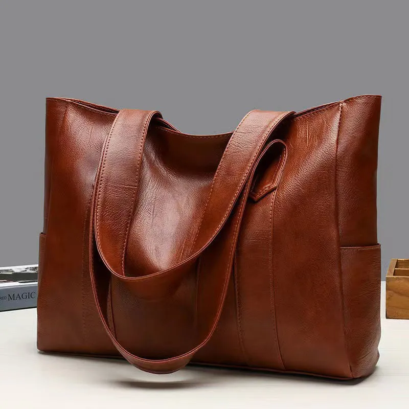 Women's Large Capacity PU Leather Tote