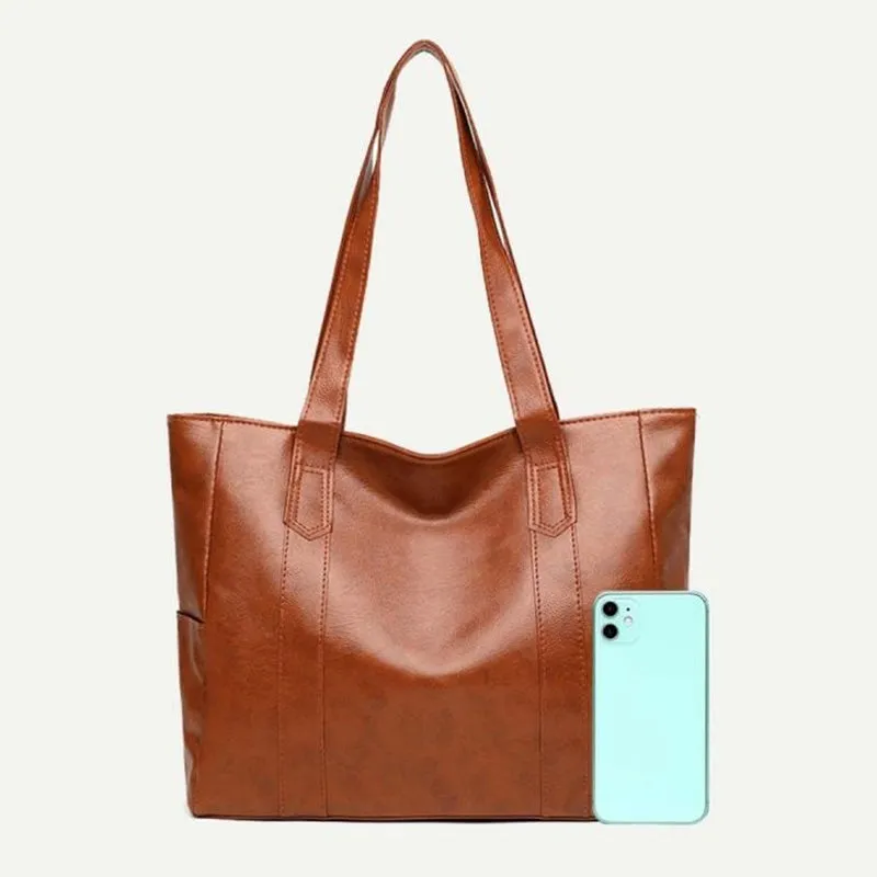 Women's Large Capacity PU Leather Tote