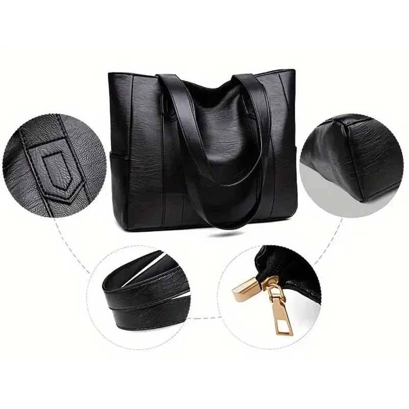 Women's Large Capacity PU Leather Tote