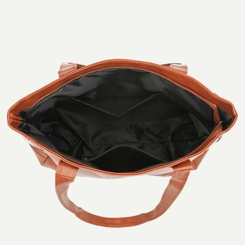 Women's Large Capacity PU Leather Tote