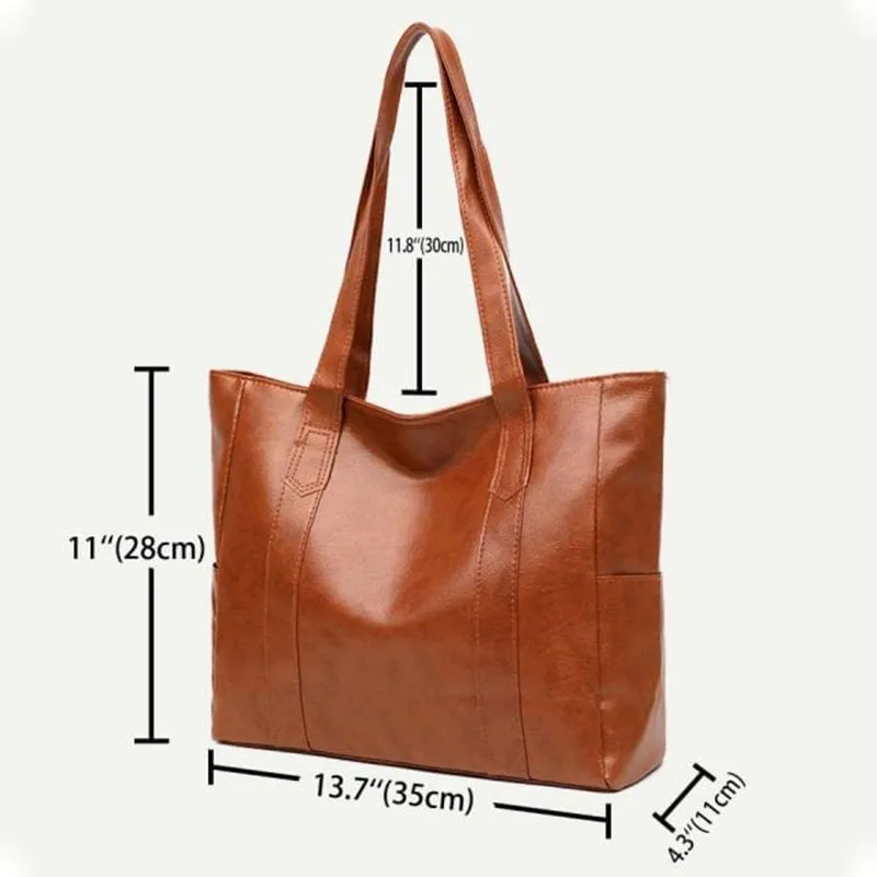 Women's Large Capacity PU Leather Tote