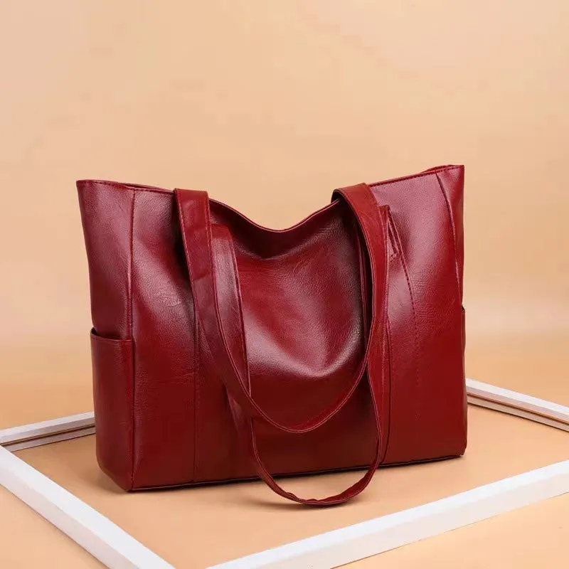 Women's Large Capacity PU Leather Tote