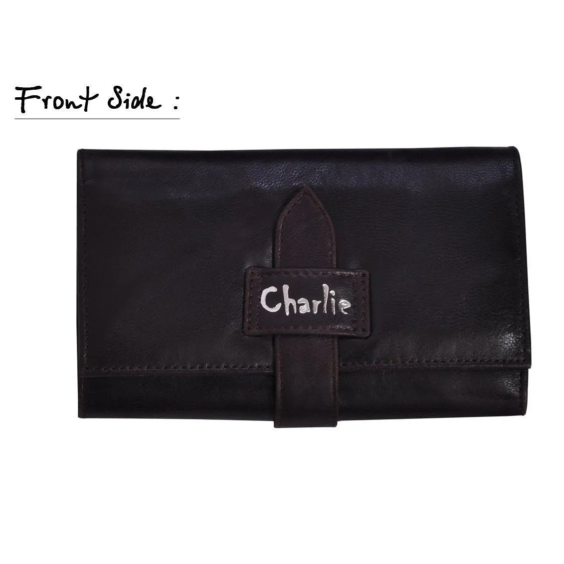 Womens Sleek Brown Leather Purse