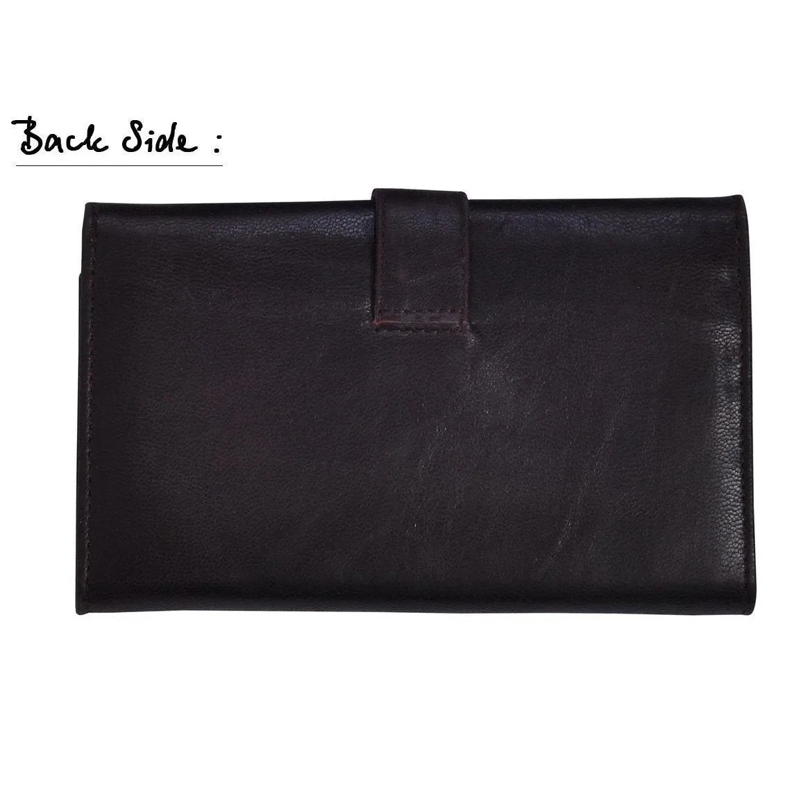 Womens Sleek Brown Leather Purse