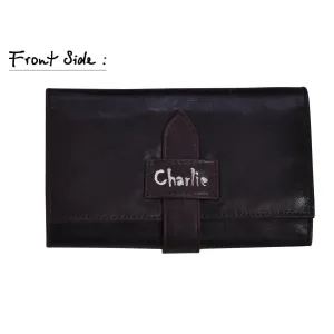 Womens Sleek Brown Leather Purse