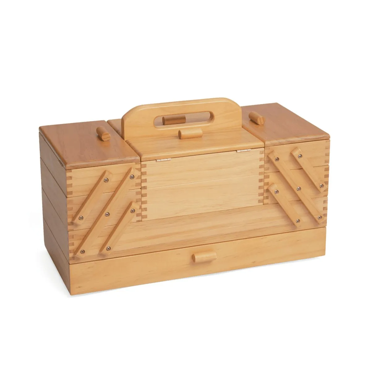 Wood Cantilever Sewing Box | Hobby Gift | 4 Tier