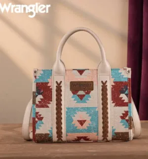 Wrangler Southwestern Print Small Canvas Tote/Crossbody