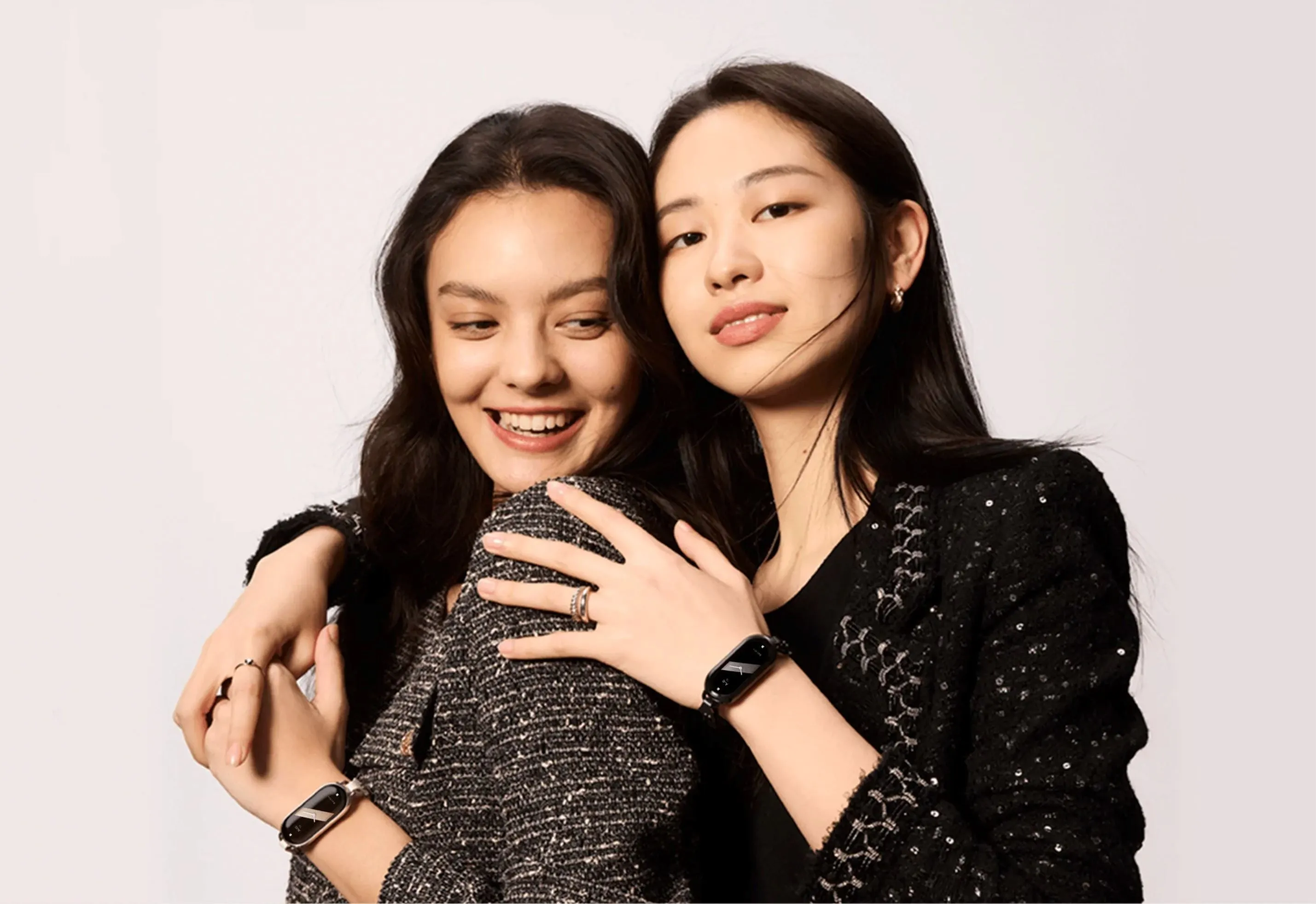 Xiaomi Smart Band 8 Leather and Metal Chain Strap