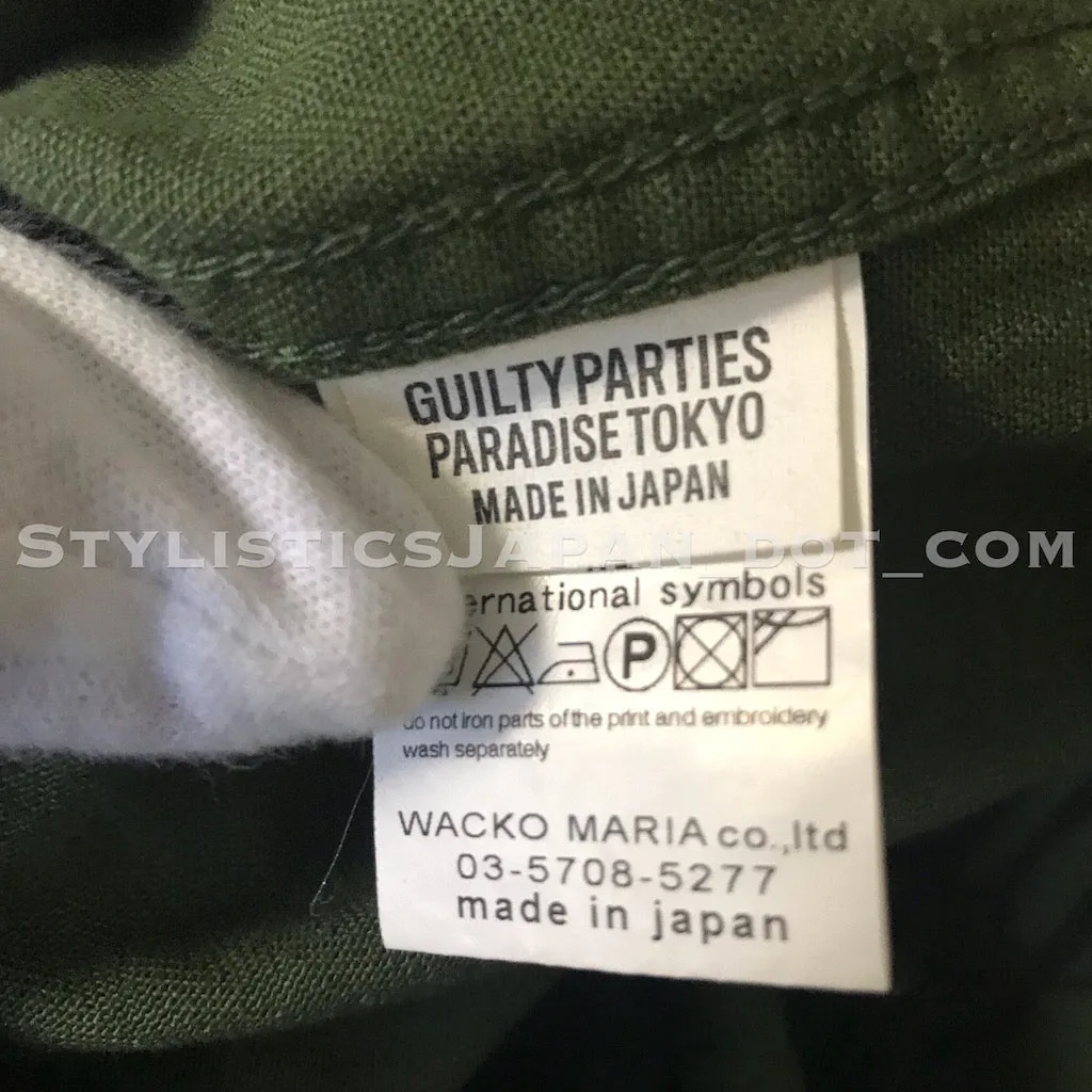 [XL] Wacko Maria Drunkards Dream Herringbone BUDS Shirt Olive