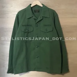 [XL] Wacko Maria Drunkards Dream Herringbone BUDS Shirt Olive