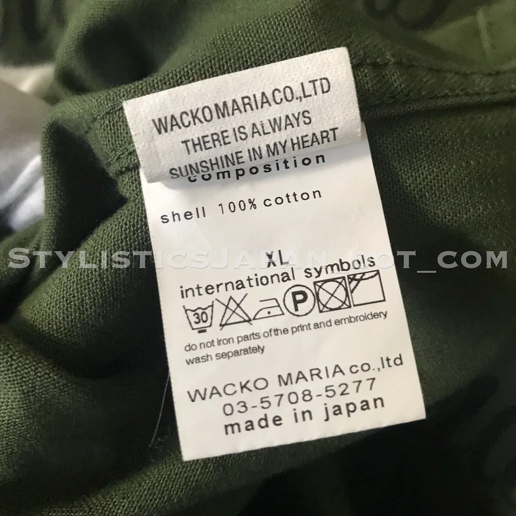 [XL] Wacko Maria Drunkards Dream Herringbone BUDS Shirt Olive