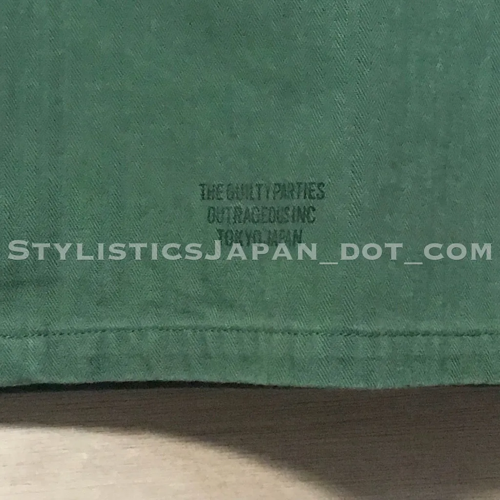 [XL] Wacko Maria Drunkards Dream Herringbone BUDS Shirt Olive