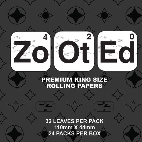 Zooted Brandz King Size Natural Rolling Paper - (24 Count Per Display)