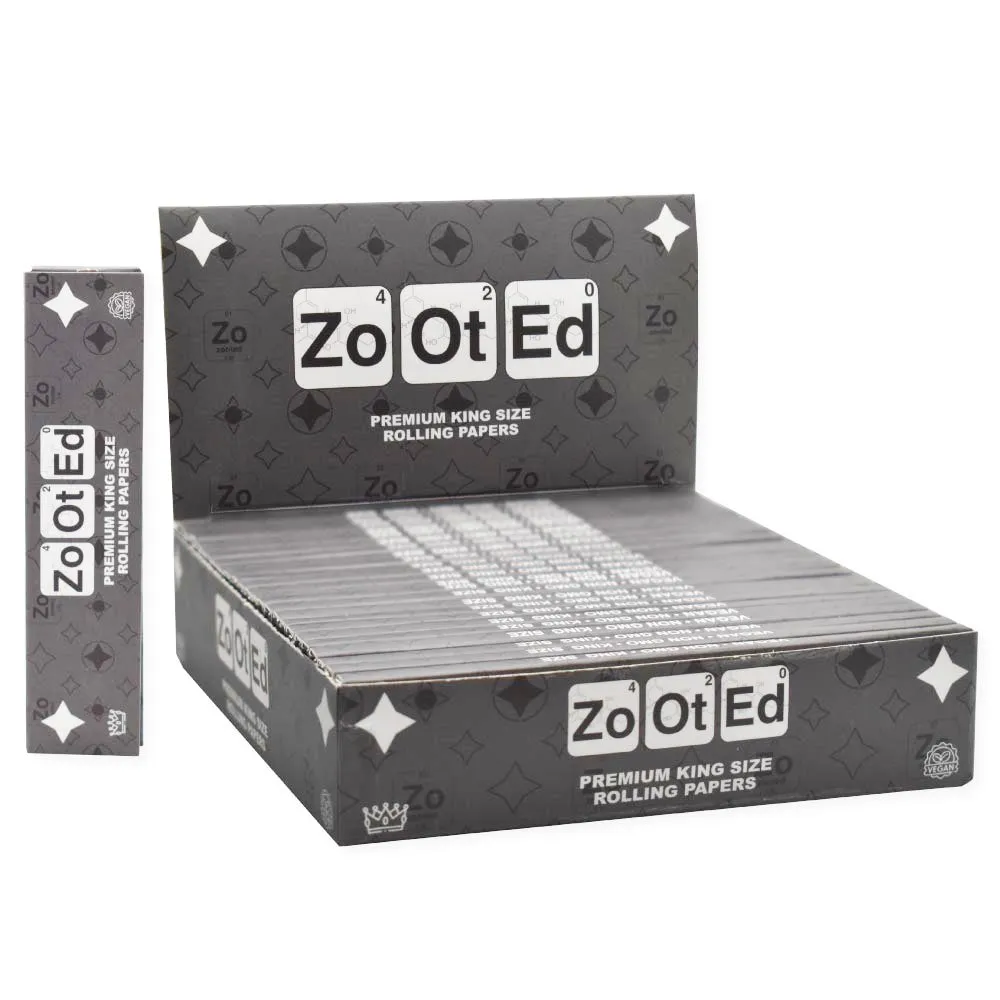 Zooted Brandz King Size Natural Rolling Paper - (24 Count Per Display)